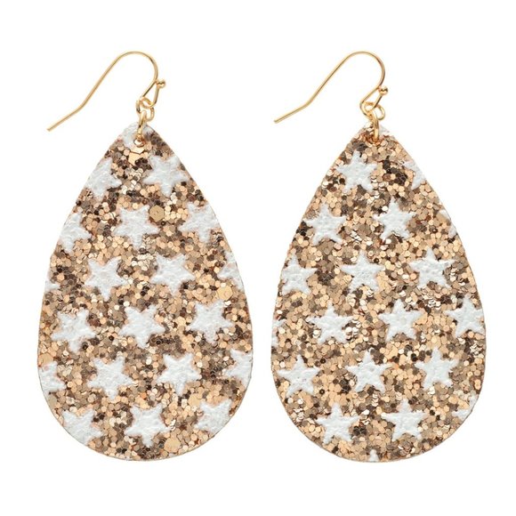 One Blessed Nana Jewelry - NWT *BOUTIQUE*  GOLD STAR DROP EARRINGS